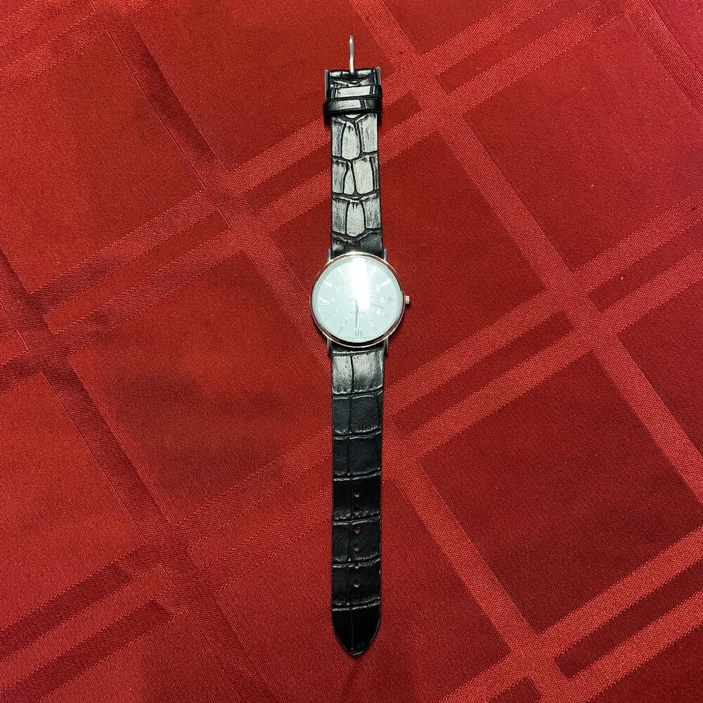 Moretti Mens Black Leather Watch - Needs New Battery